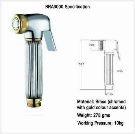 BRA3000: Shattaf Shower with gold accents