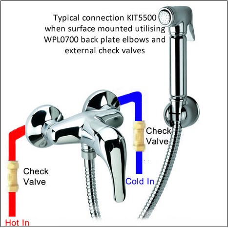 KIT5500: Warm Water Bidet Shower Kit