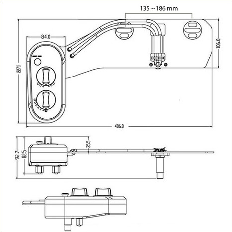 HYG-710: Non electric hot / cold water under seat bidet washlet