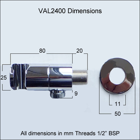 VAL2400:Auto-promt water shut off valve with shower mount