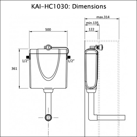 Slimline Concealed Cistern