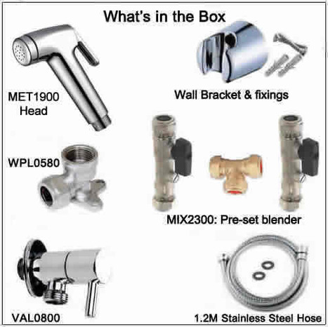 KIT1299: Pre-set Warm Water Bidet Shower