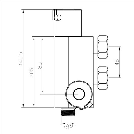 KIT2600: Thermostatic controllable warm water bidet shower kit