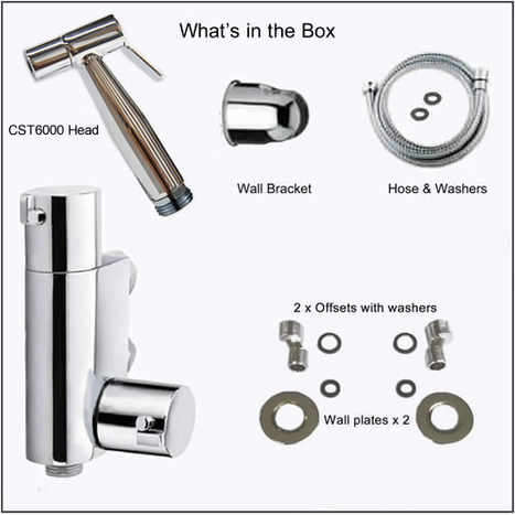KIT2600: Thermostatic controllable warm water bidet shower kit