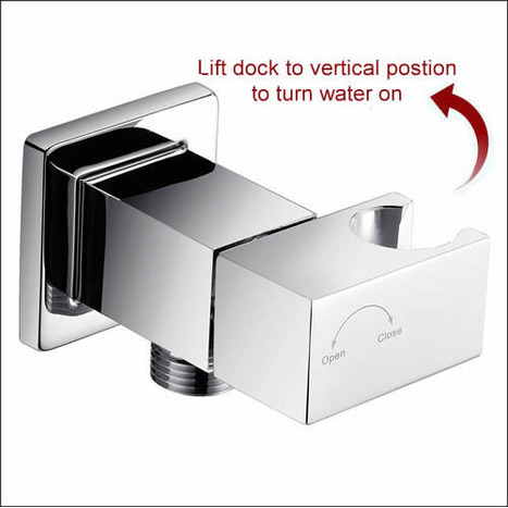 SQA6200 Square Style Bidet Shower in Mirror Chrome with Auto Prompt Shut Off Valve