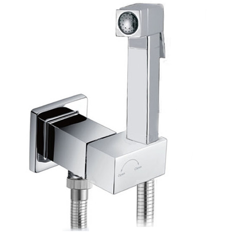 SQA6200 Square Style Bidet Shower in Mirror Chrome with Auto Prompt Shut Off Valve