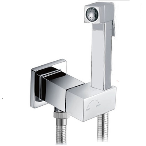 KIT6190: Square Style Pre-Set Thermostatic bidet shower kit with auto prompt water shut off valve