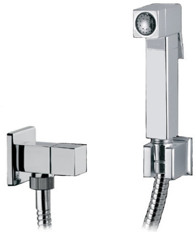 BRA5500 Italian crafted square bidet shower and valve in mirror chrome