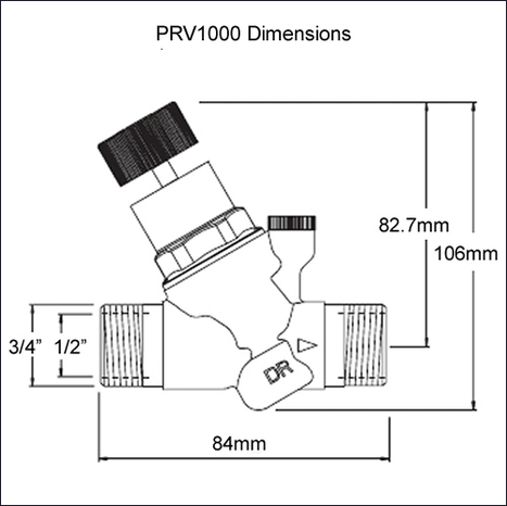 PRV1000 water pressure reducing valve
