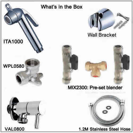 KIT1279: Pre-set Warm Water Bidet Shower