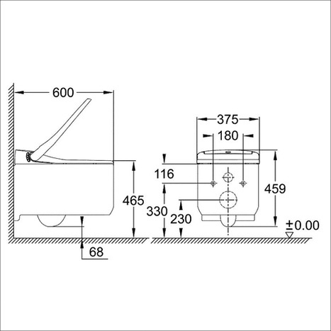 Grohe Sensia Arena Wall Hung Shower Toilet
