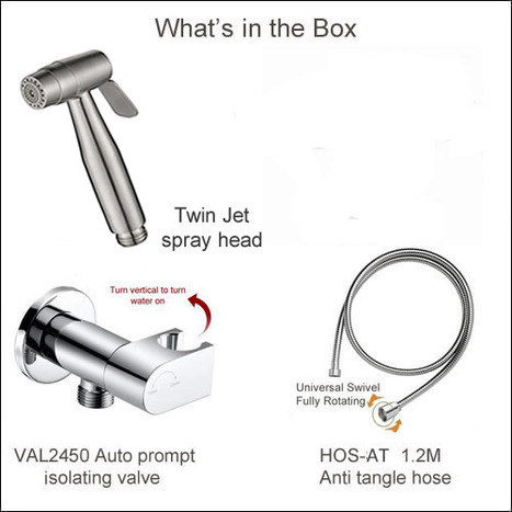 ABN5000: Twin Jet Bidet Shower with Auto Prompt Shut Off Valve