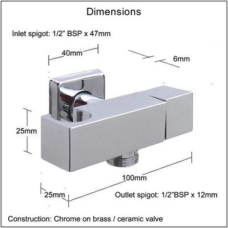 VAL1500: Shower Mount with Water shut off valve