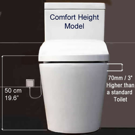CCP-7035-CH: Extra High Comfort Height Bidet Shower Toilets
