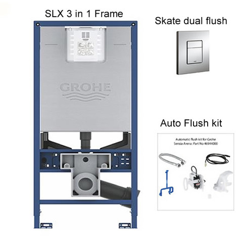 concealed flush tank with frame