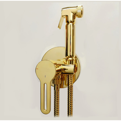 KIT6530: Italian Warm Water Eco Bidet Shower Kit in 22ct Gold Plated Finish