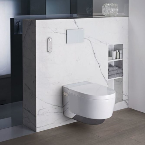 Geberit AquaClean Mera Comfort Rimless Wall Hung Shower Toilet - White