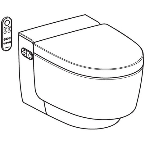 Geberit AquaClean Mera Comfort Rimless Wall Hung Shower Toilet - White
