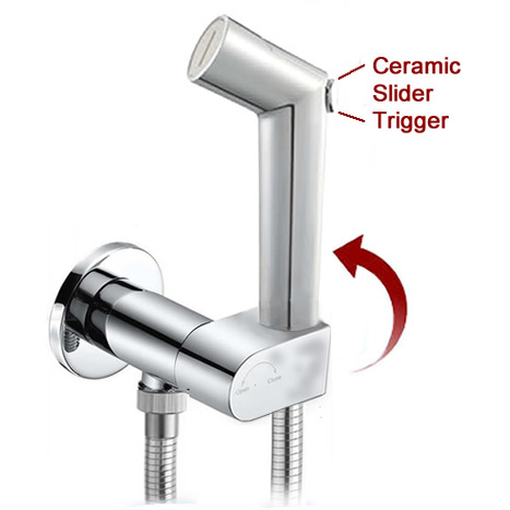 KIT6130: Pre-Set Thermostatic bidet shower kit with ceramic trigger