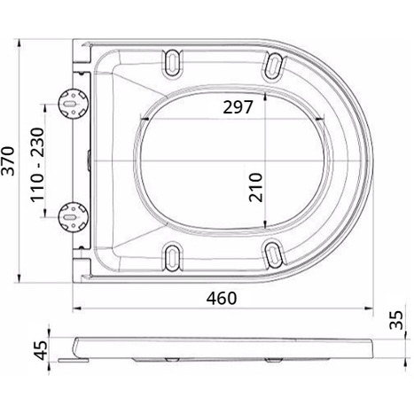 Soft Close D / U Shape Toilet Seat