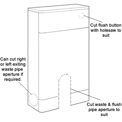 WCC-0815: Cistern Cabinet: Back to Wall Toilet