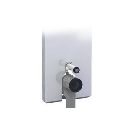 Vitra Vitrus Back To Wall Concealed Cistern - 3/6 Litre - White Tempered Glass