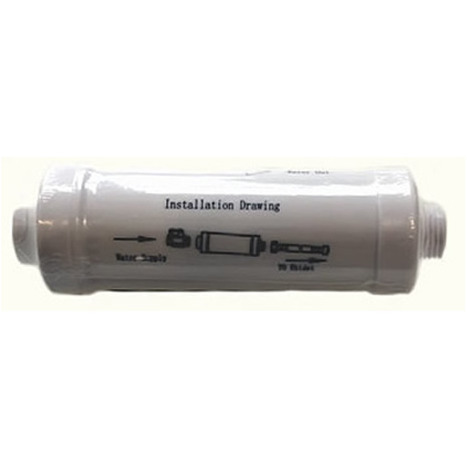 Inline water filter cartridge for bidet toilets