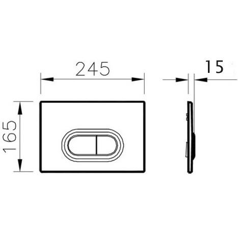 Vitra Loop O Mechanical Dual Flush Control - Matt Black