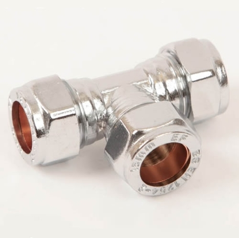 15mm Compression chrome compressionTee