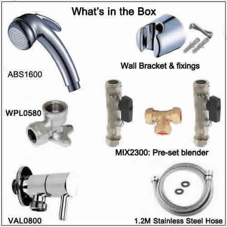 KIT1000: Pre-set Warm Water Bidet Shower