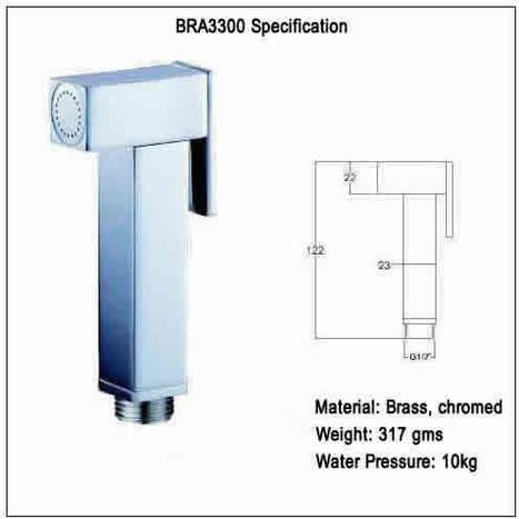 KIT1500: Manual Pre-set Warm Water Bidet Shower Kit