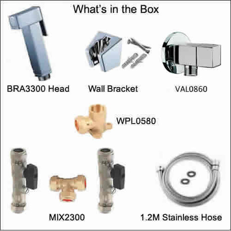 KIT1500: Manual Pre-set Warm Water Bidet Shower Kit