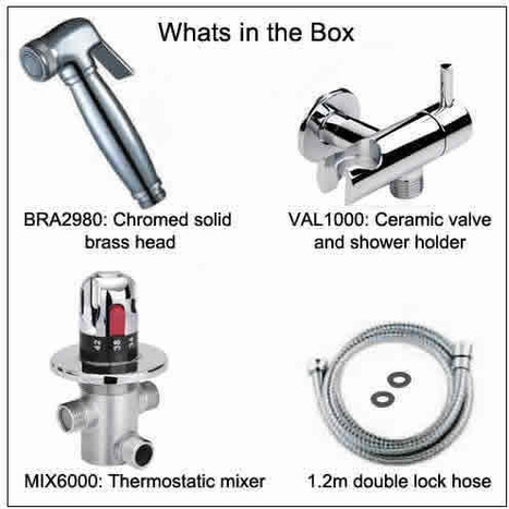 KIT6000: Thermostatically Controlled Bidet Shower Kit