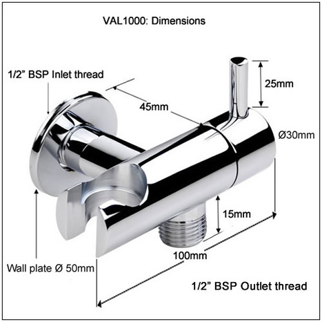 KIT6000: Thermostatically Controlled Bidet Shower Kit
