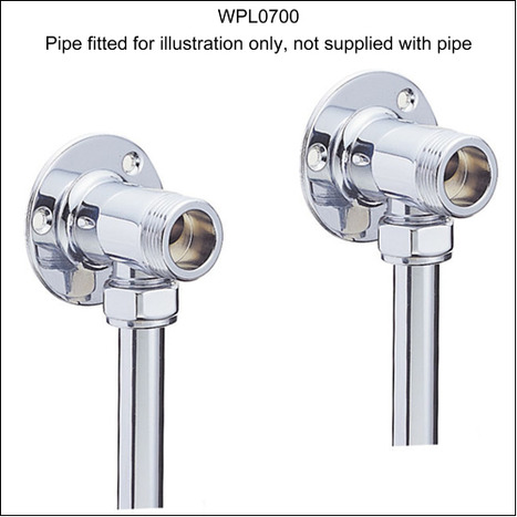 WPL0700: Bar type mixer surface fixing back plate elbows