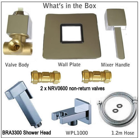 KIT5000: Warm Water Mixer Kit, Square Style
