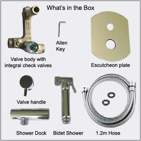 KIT6800: Italian Round style Monobloc Bidet Shower Kit