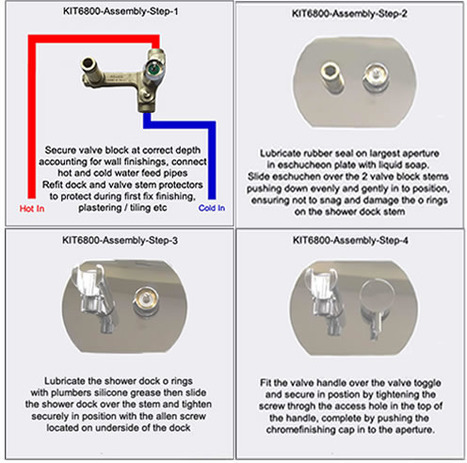 KIT6800: Italian Round style Monobloc Bidet Shower Kit