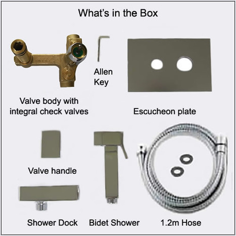 KIT7300: Italian Cubic style Monobloc Bidet Shower Kit