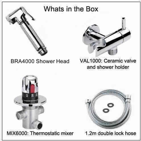 KIT6100: Thermostatically Controlled Bidet Shower Kit