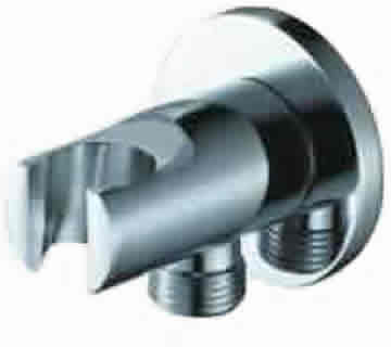 WPL0900: Round wall plate elbow with integral shower mount