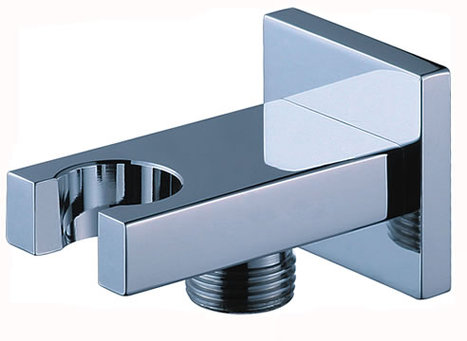 WPL1000: Square wall plate elbow with integral shower mount