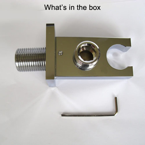 WPL1000: Square wall plate elbow with integral shower mount