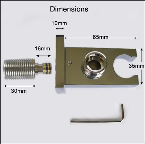 WPL1000: Square wall plate elbow with integral shower mount