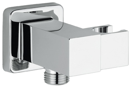 WPL1500: Square premium quality combination shower dock and wall plate elbow