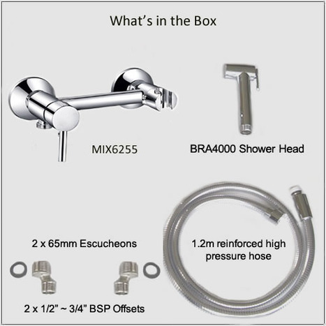 KIT6255: Combination bidet shower and mixer kit.