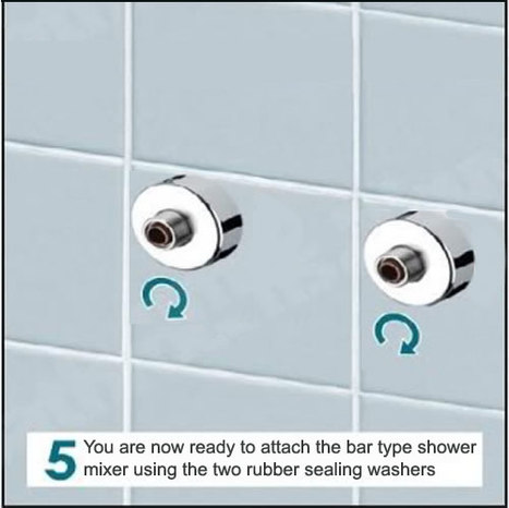 WPL0720:Round Bar Valve Easy Wall Fixing Kit