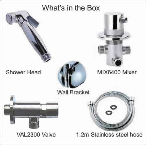 KIT6550: Thermostatically controlled bidet shower with timed water shut off