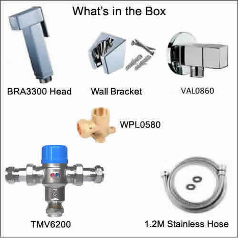 KIT1600: Thermostatic Pre-set Warm Water Bidet Shower Kit
